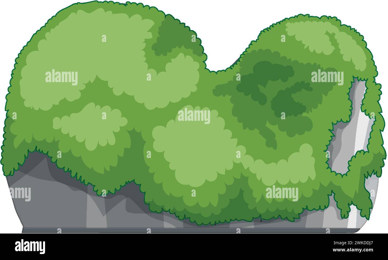 Vecteur isométrique d'un arbuste vert dense. Illustration de Vecteur