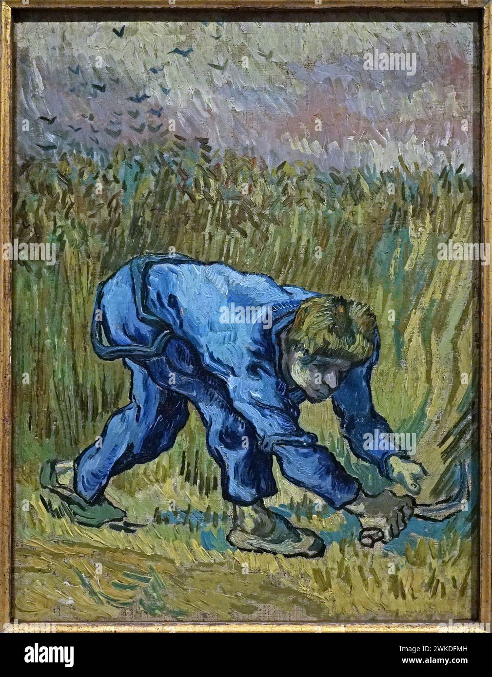 La faucheuse (1889) de Vincent van Gogh (1853-1890) Banque D'Images