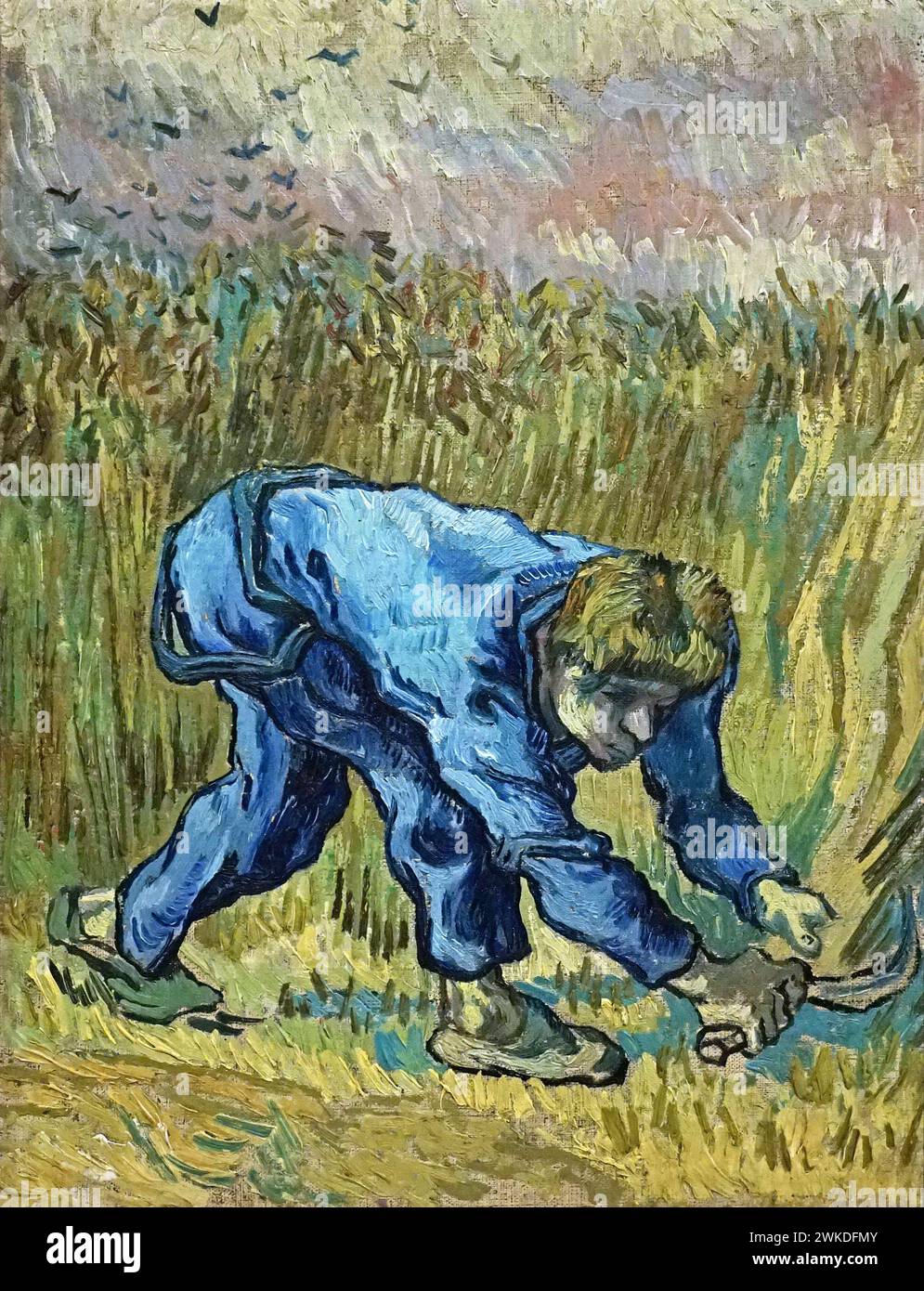 La faucheuse (1889) de Vincent van Gogh (1853-1890) Banque D'Images