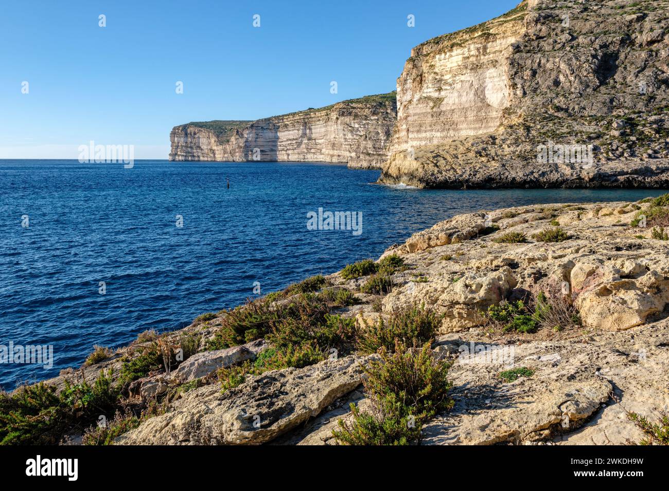 Baie de Xlendi, Xlendi, Gozo, Malte Banque D'Images