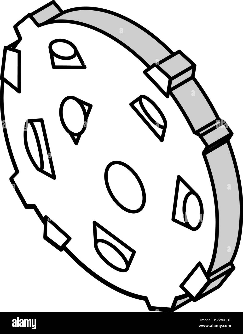 lune terre satellite naturel icône isométrique illustration vectorielle Illustration de Vecteur