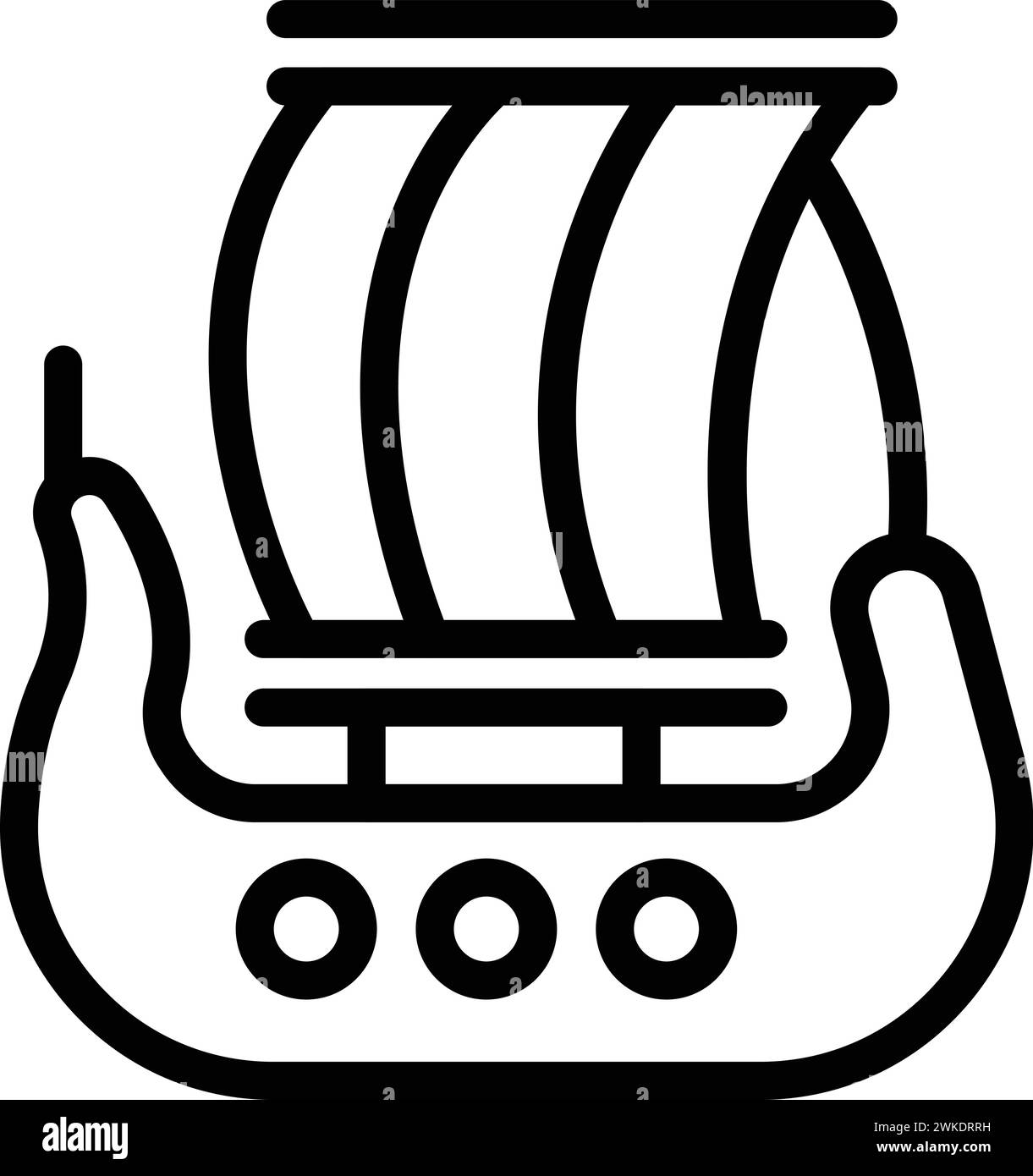 Vecteur de contour d'icône Oslo Boat Trips. Croisière dans le fjord. Excursion côtière scandinave Illustration de Vecteur