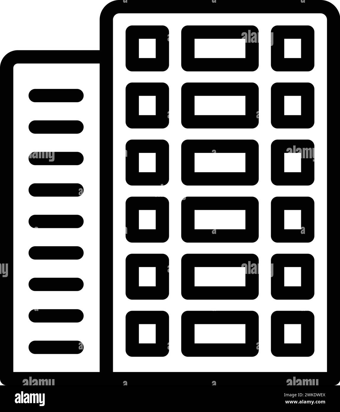 Vecteur de contour d'icône de bâtiment de ville. Conception de pont. Signe tourisme berne Illustration de Vecteur