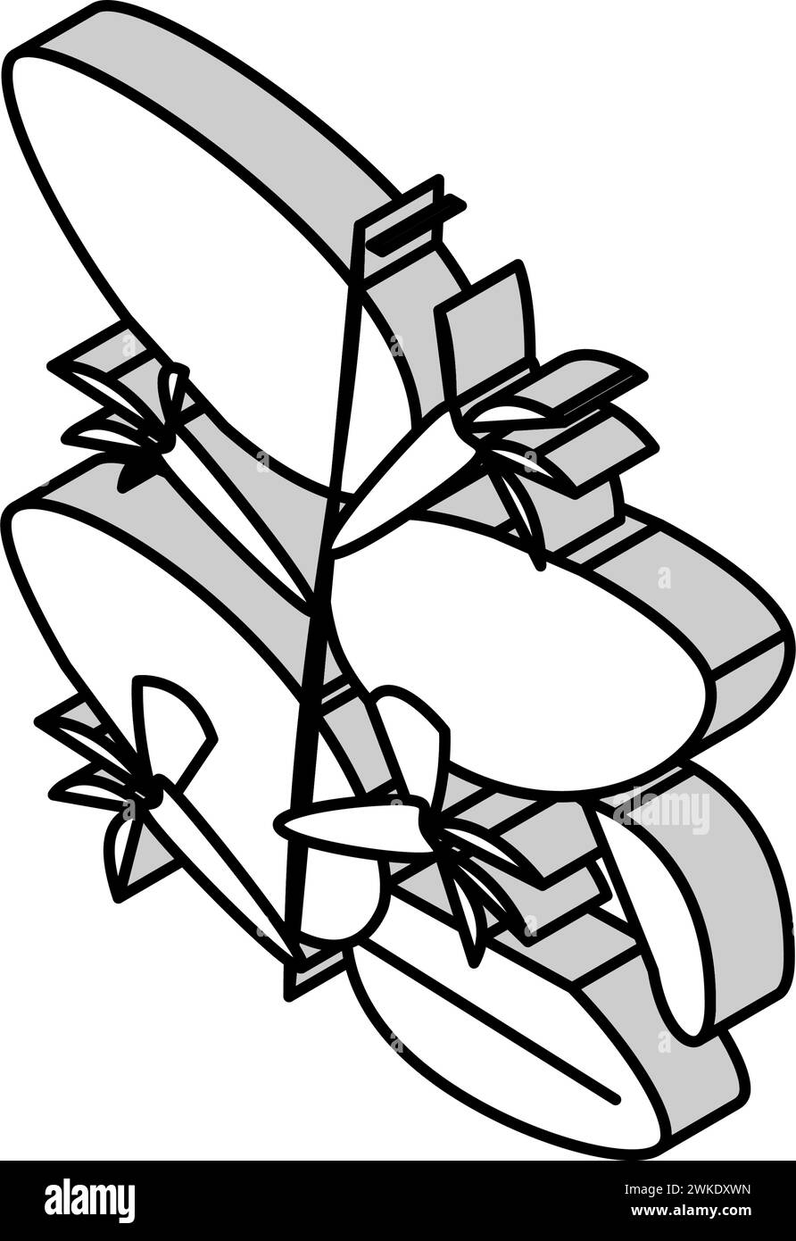 illustration vectorielle d'icône isométrique japonaise de chèvrefeuille Illustration de Vecteur