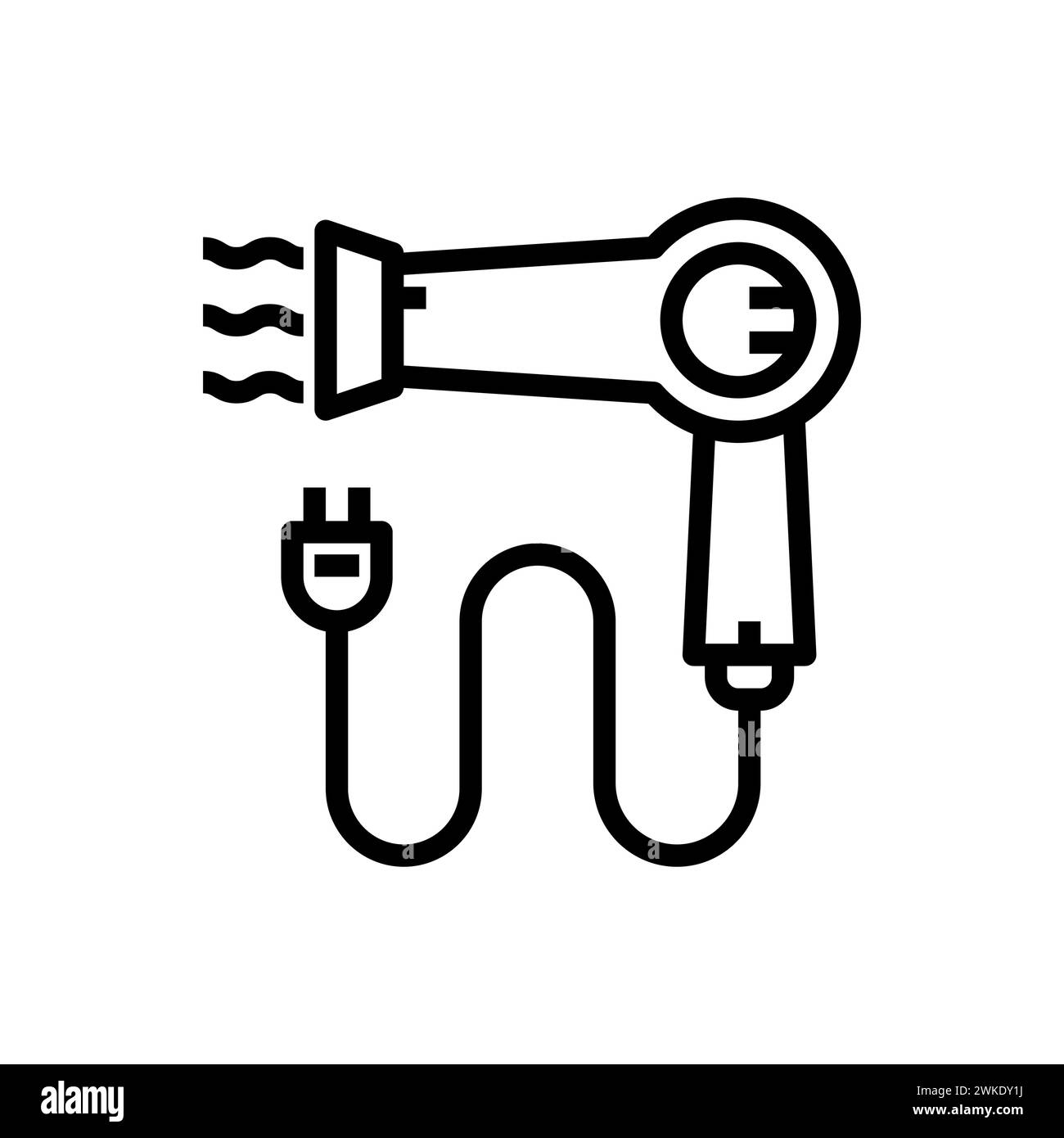 Symbole d'illustration d'art icône de meubles logo de dessin de conception de ménage dessin de main de sèche-cheveux Illustration de Vecteur