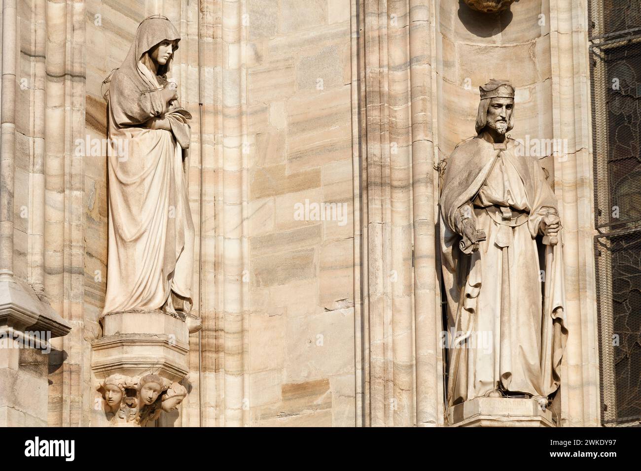 Saint Felicita et saint Édouard d'Angleterre - Cathédrale de Milan (Duomo) - Milan - Lombardie - Italie Banque D'Images