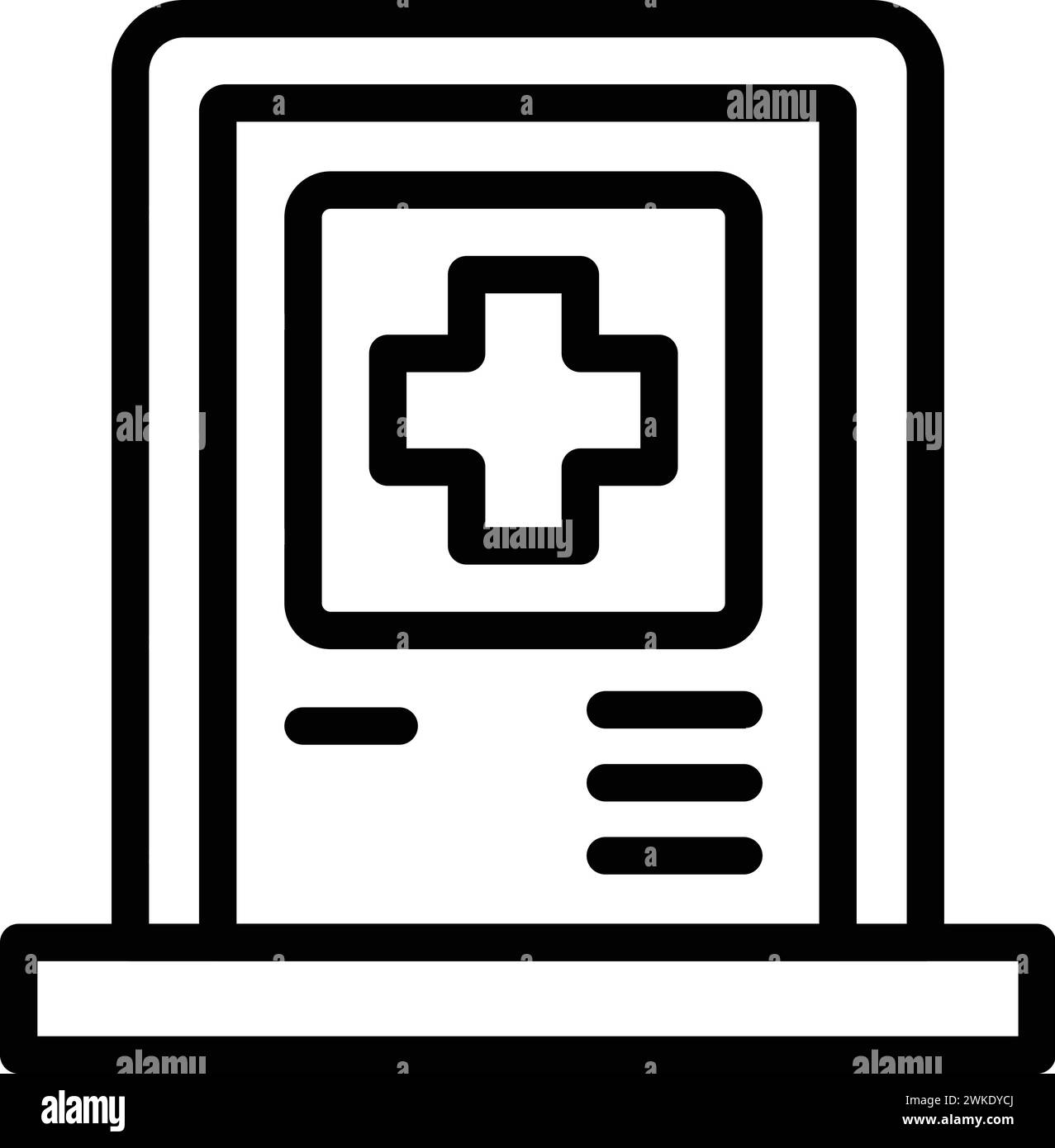 Visitez Doctor Door Icon Outline vector. Soins cliniques. L'aide médicale aux patients Illustration de Vecteur