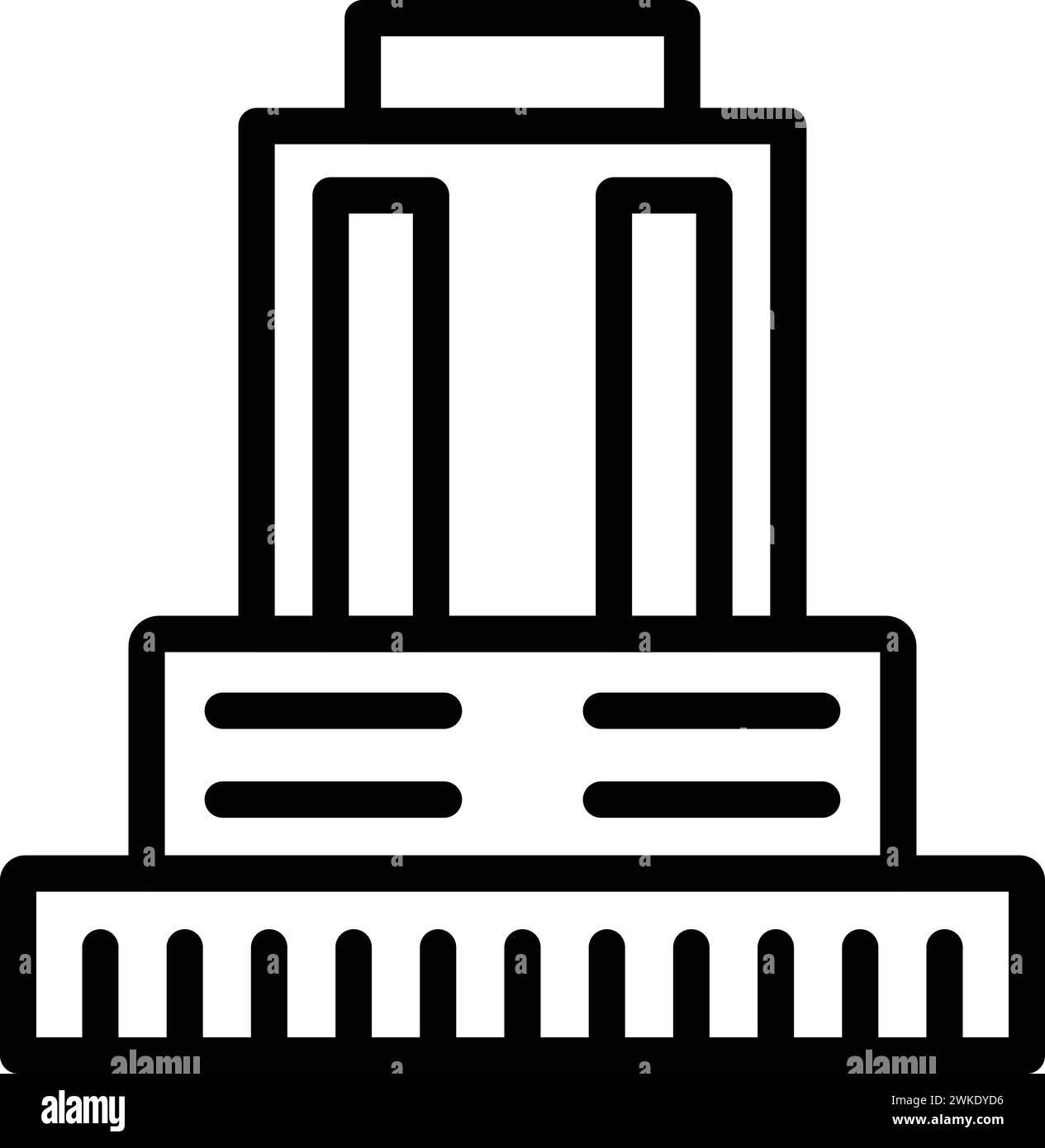 Vecteur de contour d'icône de bâtiment de capital. Ville emblématique. Pays suisse berne Illustration de Vecteur