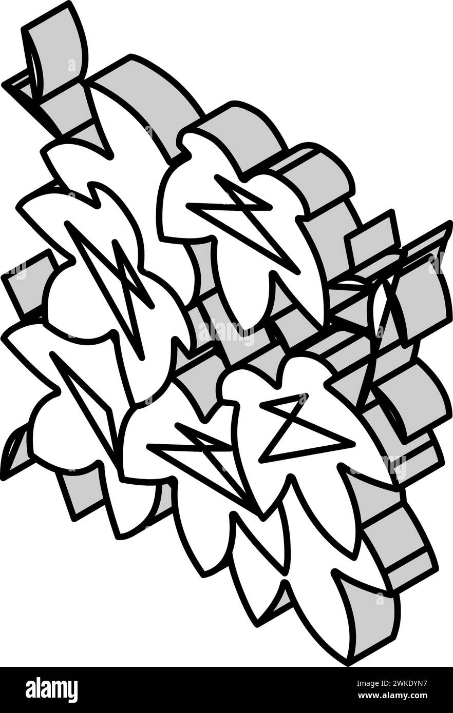 illustration vectorielle d'icône isométrique boston ivy Illustration de Vecteur