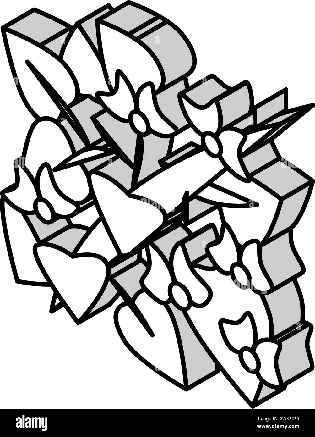 illustration vectorielle d'icône isométrique de haricot jacinthe Illustration de Vecteur