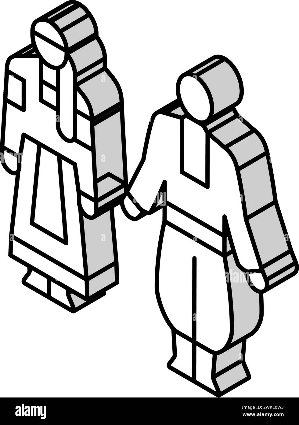 illustration vectorielle d'icône isométrique de vêtements nationaux ukrainiens Illustration de Vecteur