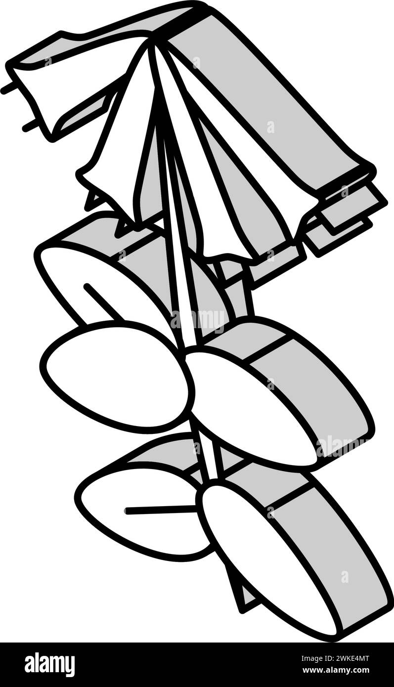 illustration vectorielle d'icône isométrique honeysuckle liana Illustration de Vecteur