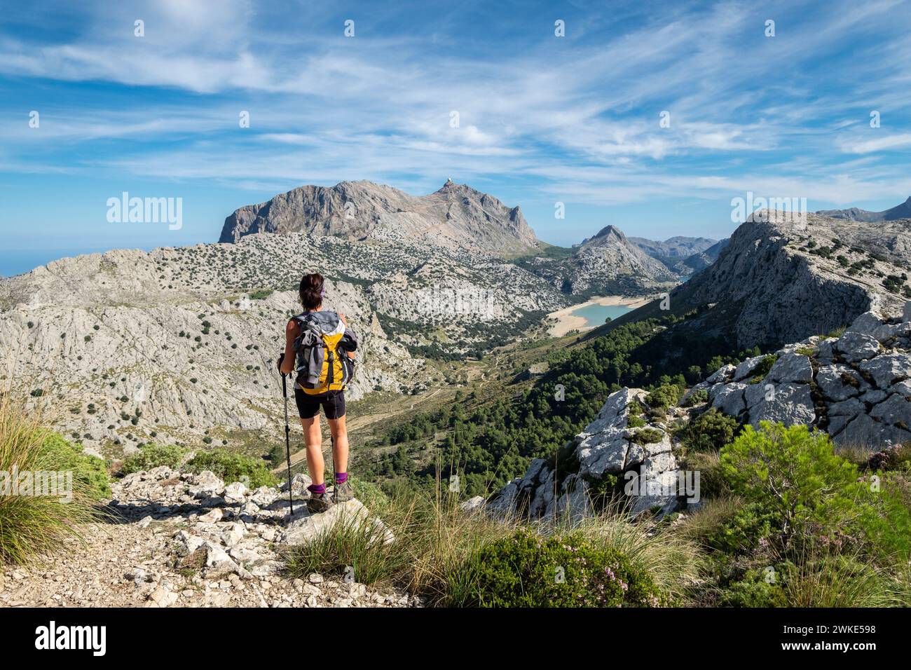 Escursion de los tres miles, Paraje naturel de la Serra de Tramuntana, Majorque, Iles baléares, Espagne. Banque D'Images