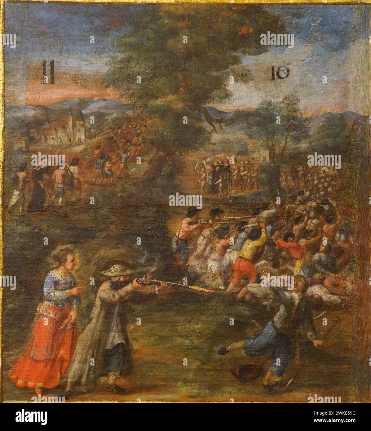 Anonyme, XVIIIe siècle, allégorie du dense des Philippines par Don Simon de Anda y Salazar , huile sur toile, Musée des Beaux-Arts d'Alava, Vitoria, pays Basque, Espagne. Banque D'Images