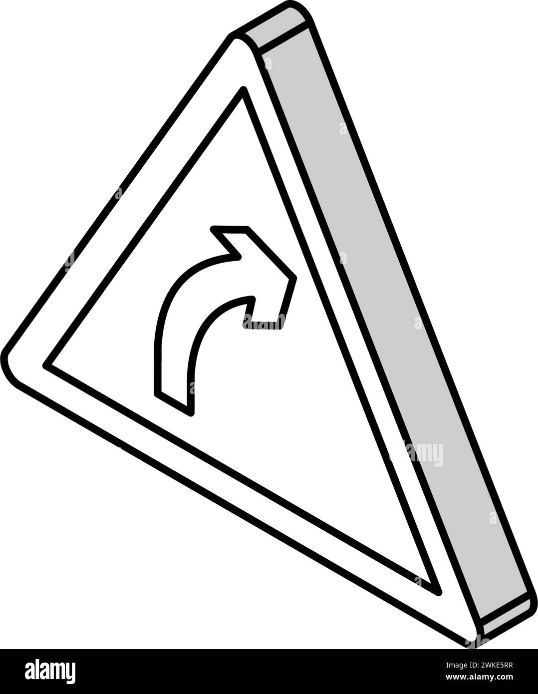 illustration vectorielle d'icône isométrique de signalisation routière Illustration de Vecteur