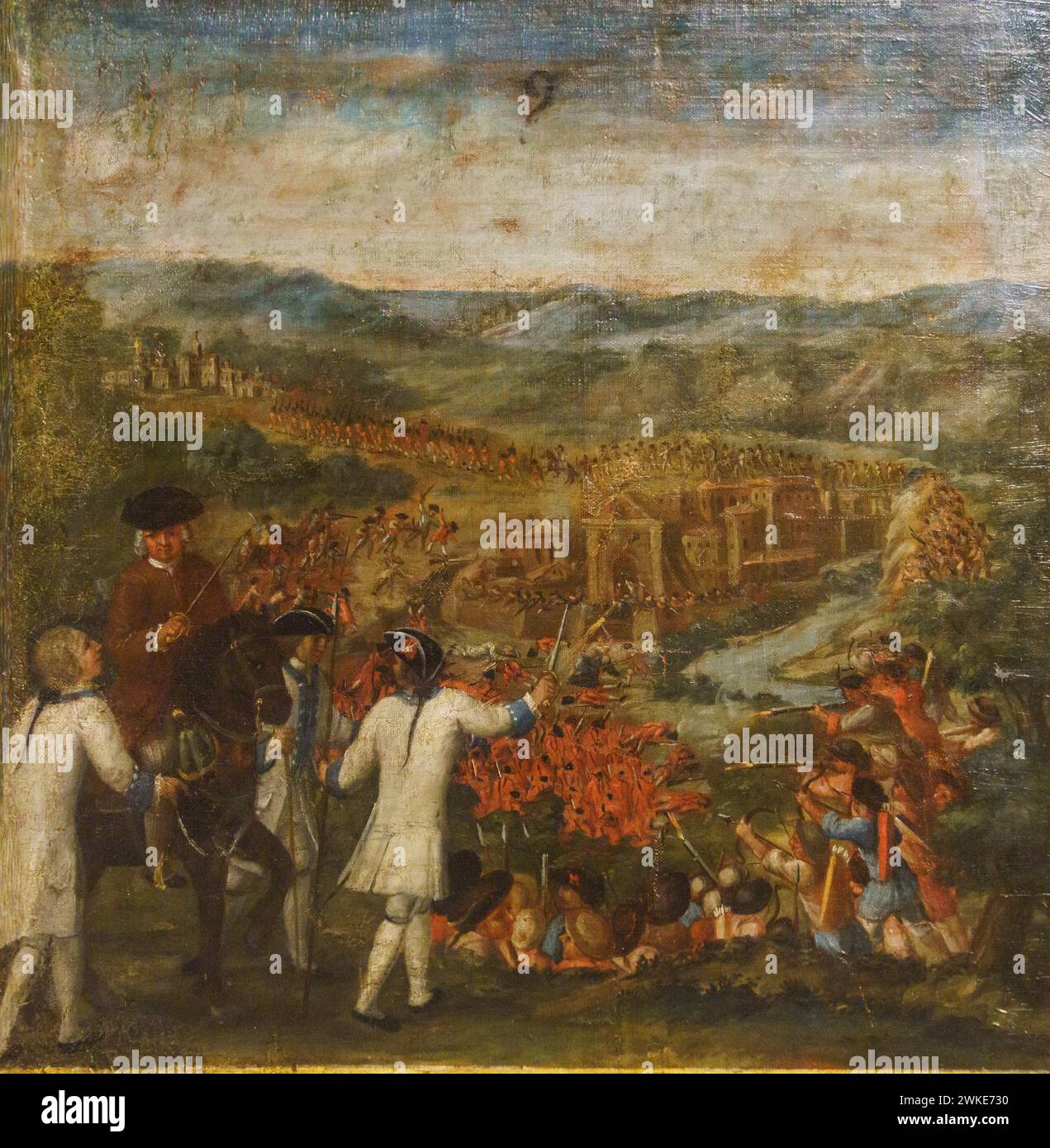 Anonyme, XVIIIe siècle, allégorie du dense des Philippines par Don Simon de Anda y Salazar , huile sur toile, Musée des Beaux-Arts d'Alava, Vitoria, pays Basque, Espagne. Banque D'Images