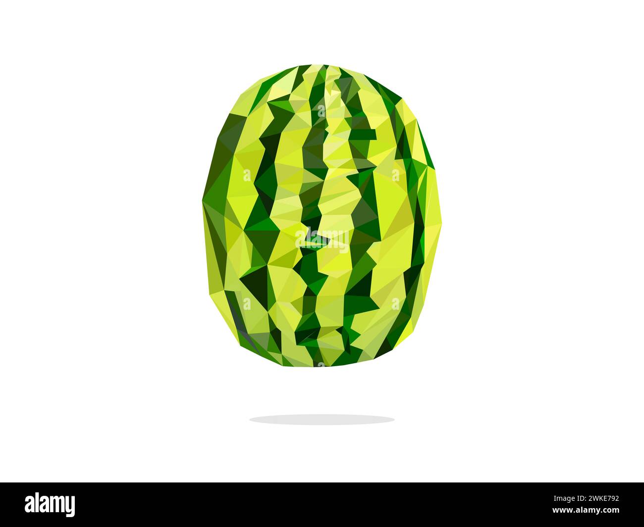 Icône d'illustration de fruit de pastèque. vecteur abstrait de conception d'art de polygone de triangle géométrique Illustration de Vecteur