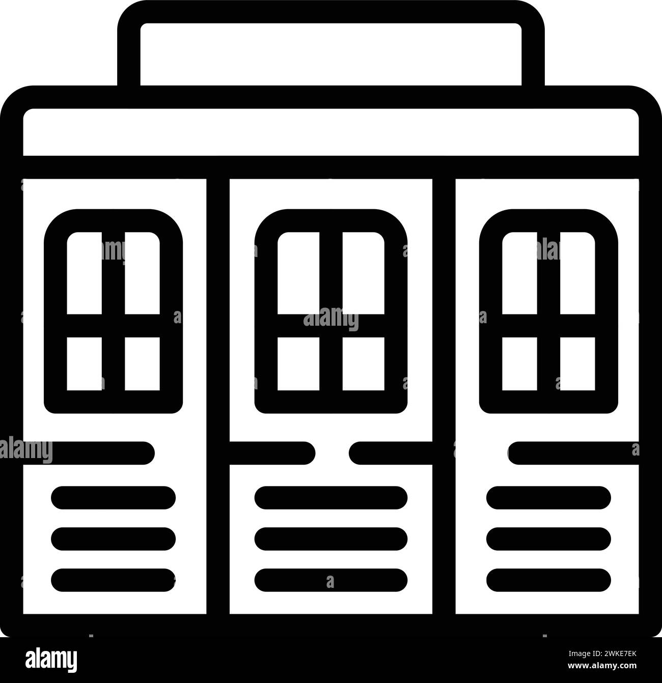 Vecteur de contour d'icône de capitale culturelle. Architecture viennoise. Centre-ville historique autrichien Illustration de Vecteur