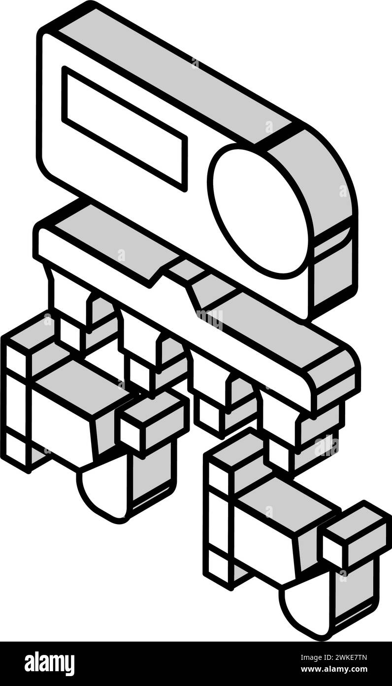 illustration vectorielle d'icône isométrique du système d'arrosage automatique Illustration de Vecteur