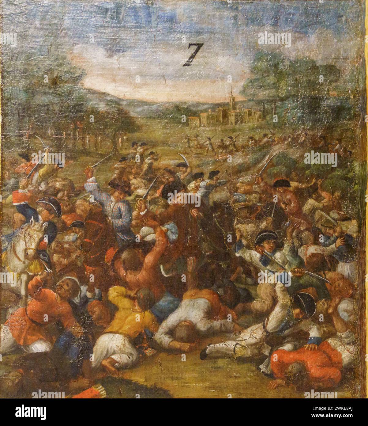 Anonyme, XVIIIe siècle, allégorie du dense des Philippines par Don Simon de Anda y Salazar , huile sur toile, Musée des Beaux-Arts d'Alava, Vitoria, pays Basque, Espagne. Banque D'Images
