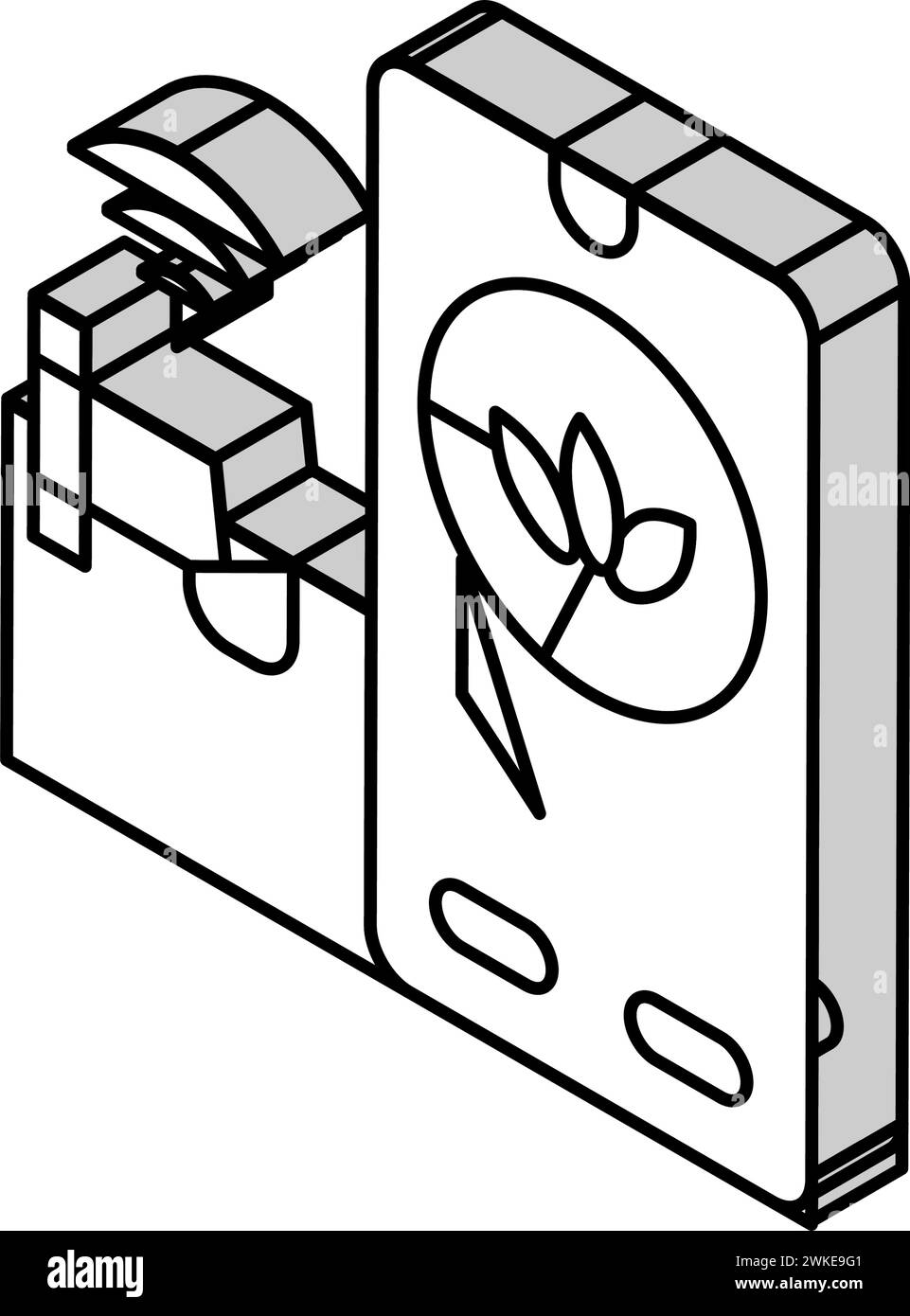 illustration vectorielle d'icône isométrique du système d'arrosage intelligent Illustration de Vecteur