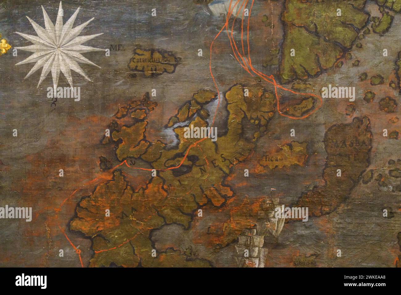 Anonyme, XVIIIe siècle, allégorie du dense des Philippines par Don Simon de Anda y Salazar , huile sur toile, Musée des Beaux-Arts d'Alava, Vitoria, pays Basque, Espagne. Banque D'Images