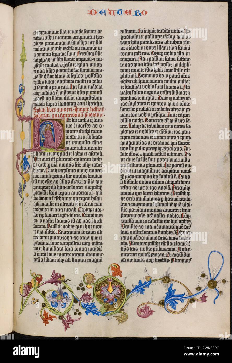 Die Gutenberg-Bibel. Musée : Staatsbibliothek zu Berlin. Auteur : unbekannter Künstler. Banque D'Images