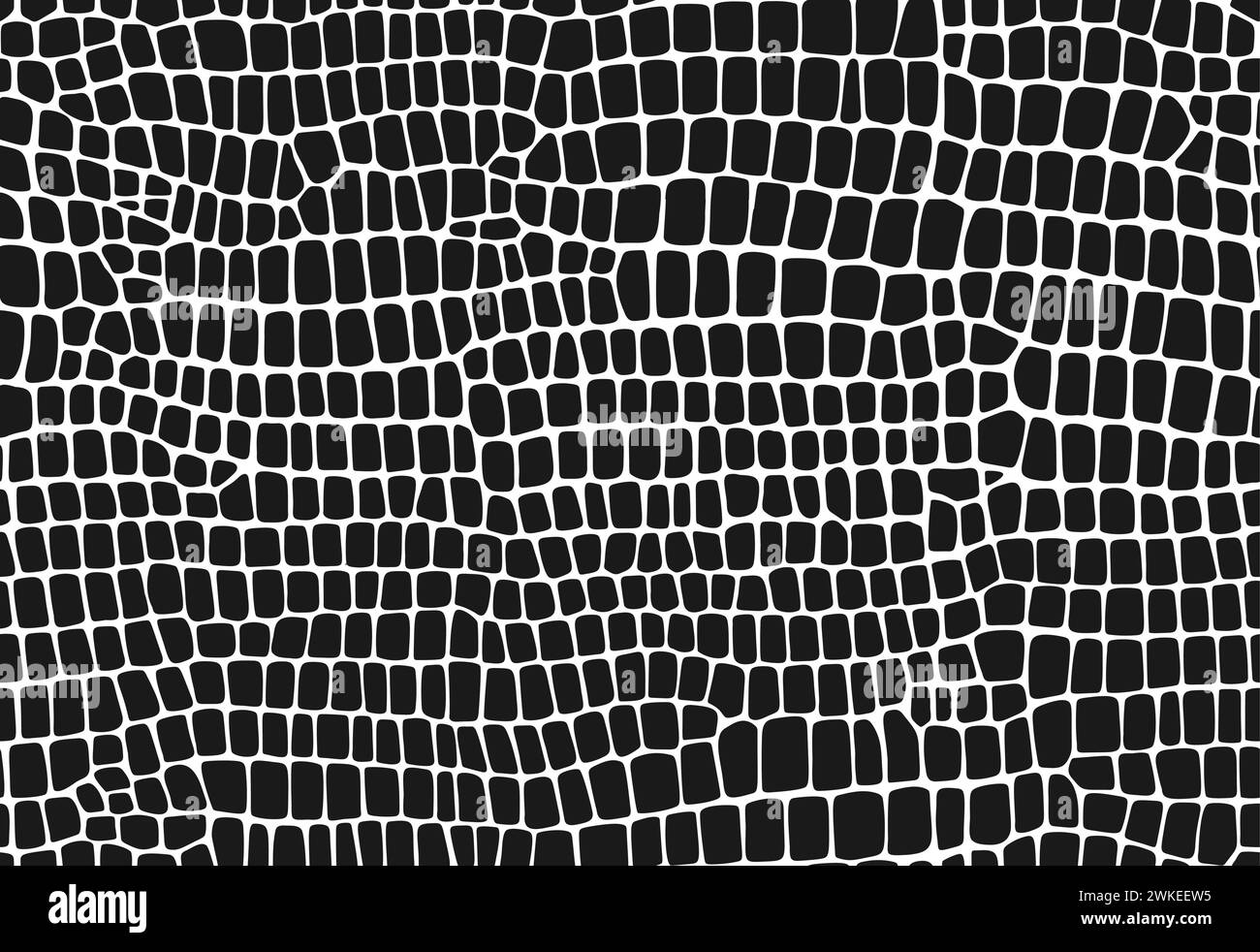 Crocodile, dinosaure et motif de peau de serpent, fond de cuir animal reptile. Texture monochrome vectorielle sans couture avec des échelles distinctives et une surface lisse, transmettant sophistication et élégance Illustration de Vecteur