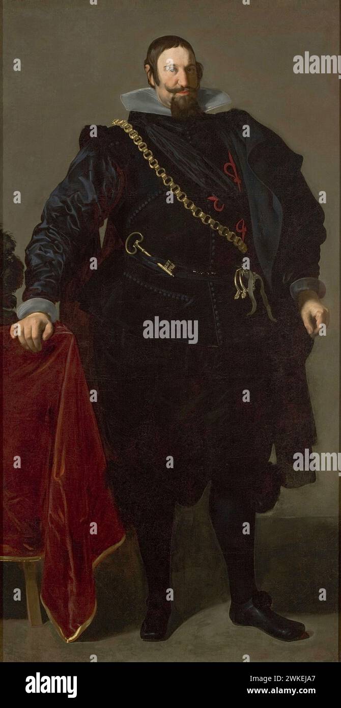 Portrait de Gaspar de Guzmán y Pimentel, Comte-Duc d'Olivares. Musée : Museu de Arte de São Paulo. Auteur : DIEGO VELAZQUEZ. Banque D'Images