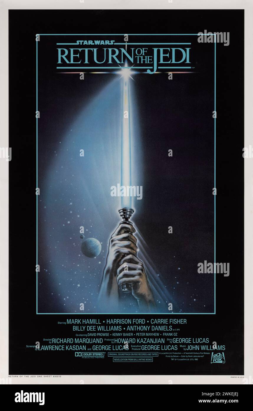 Affiche du film 'le retour des Jedi'. Musée : COLLECTION PRIVÉE. Auteur : Tim Reamer. Banque D'Images