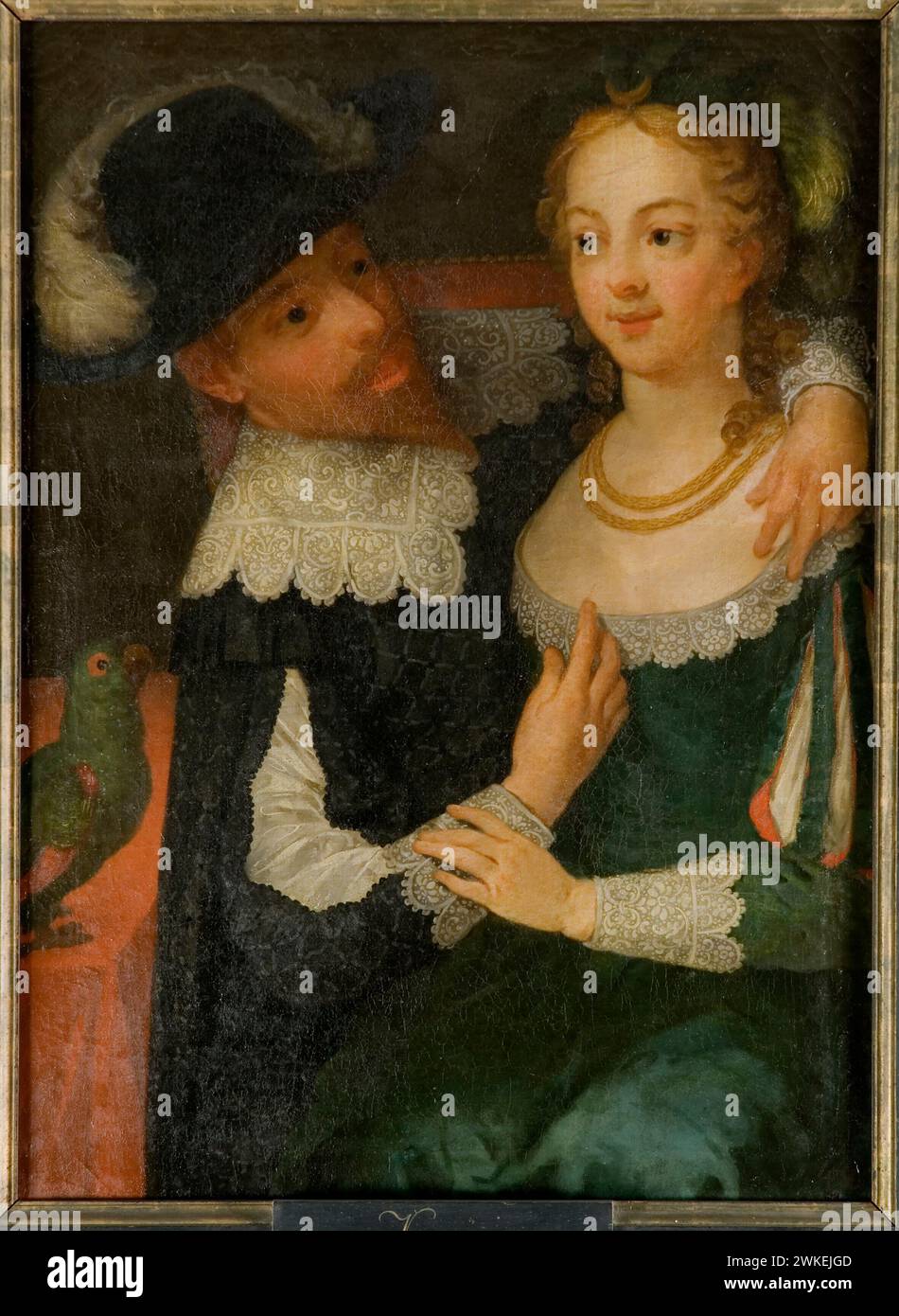 Roi Gustav II Adolf et Ebba Brahe. Musée : Nationalmuseum Stockholm. Auteur : ANONYME. Banque D'Images