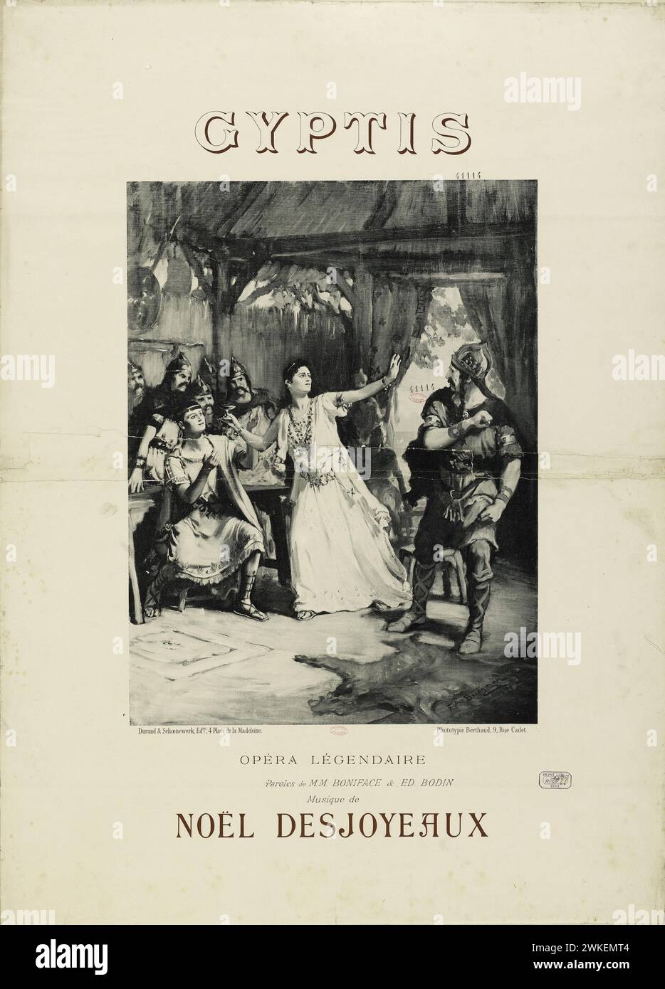 Affiche pour l'Opéra 'Gyptis' de Noël Desjoyeux. Musée : COLLECTION PRIVÉE. AUTEUR : FREDERICK ARTHUR BRIDGMAN. Banque D'Images