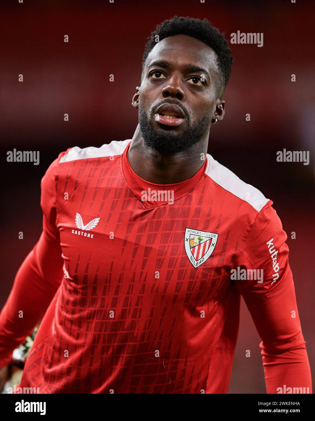 Inaki Williams de l'Athletic Club regarde pendant le match LaLiga EA Sports entre l'Athletic Club et le Girona FC au San Mames Stadium le 19 février 20 Banque D'Images