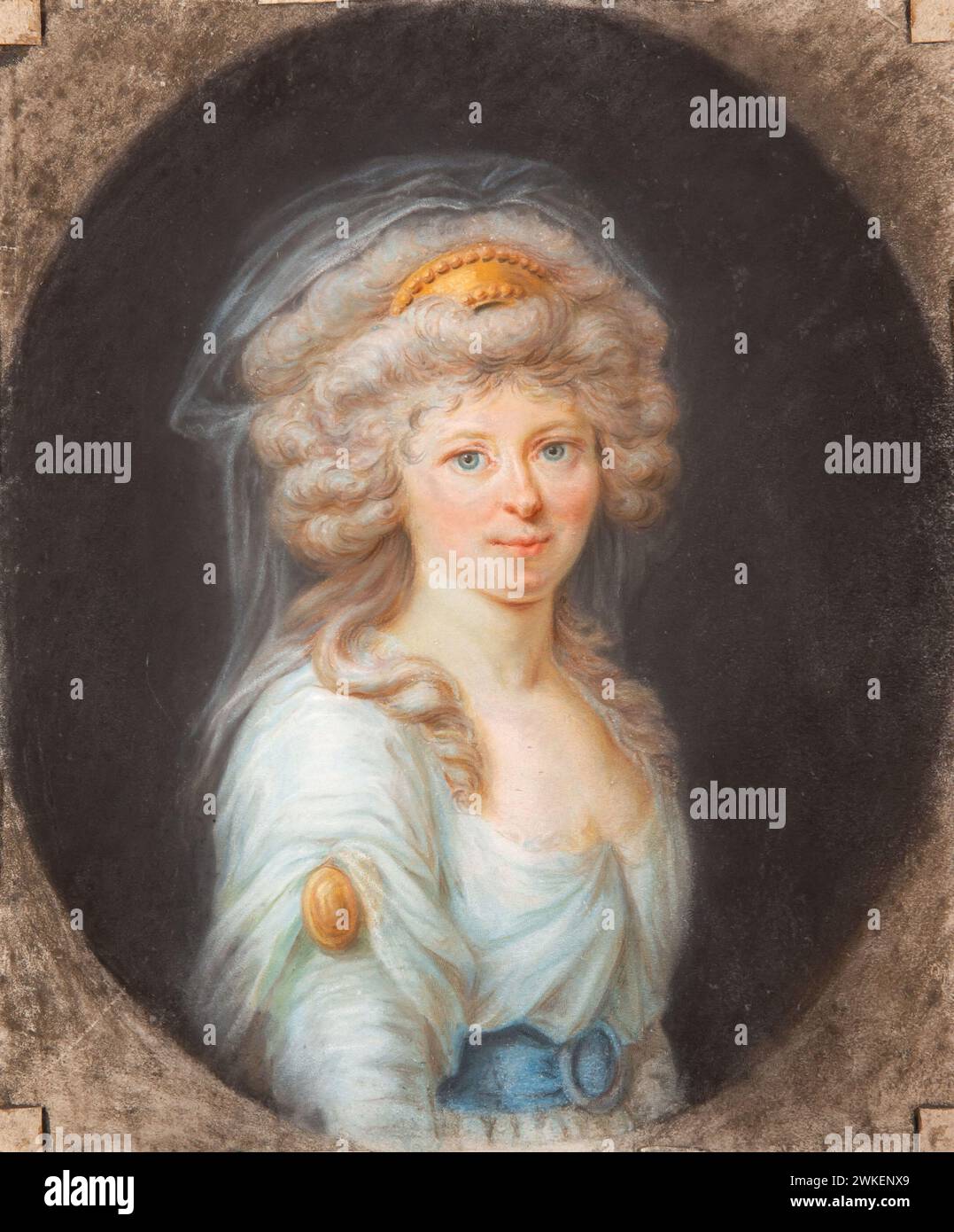 Porträt von Johanna von der Osten-Sacken. Musée : Privatsammlung. Auteur : unbekannter Künstler. Banque D'Images
