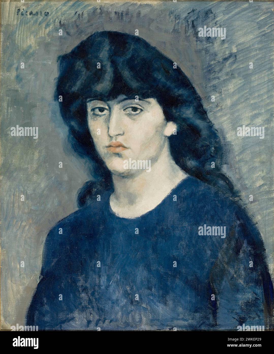 Portrait de Suzanne Bloch. Musée : Museu de Arte de São Paulo. Auteur : PABLO PICASSO. Banque D'Images