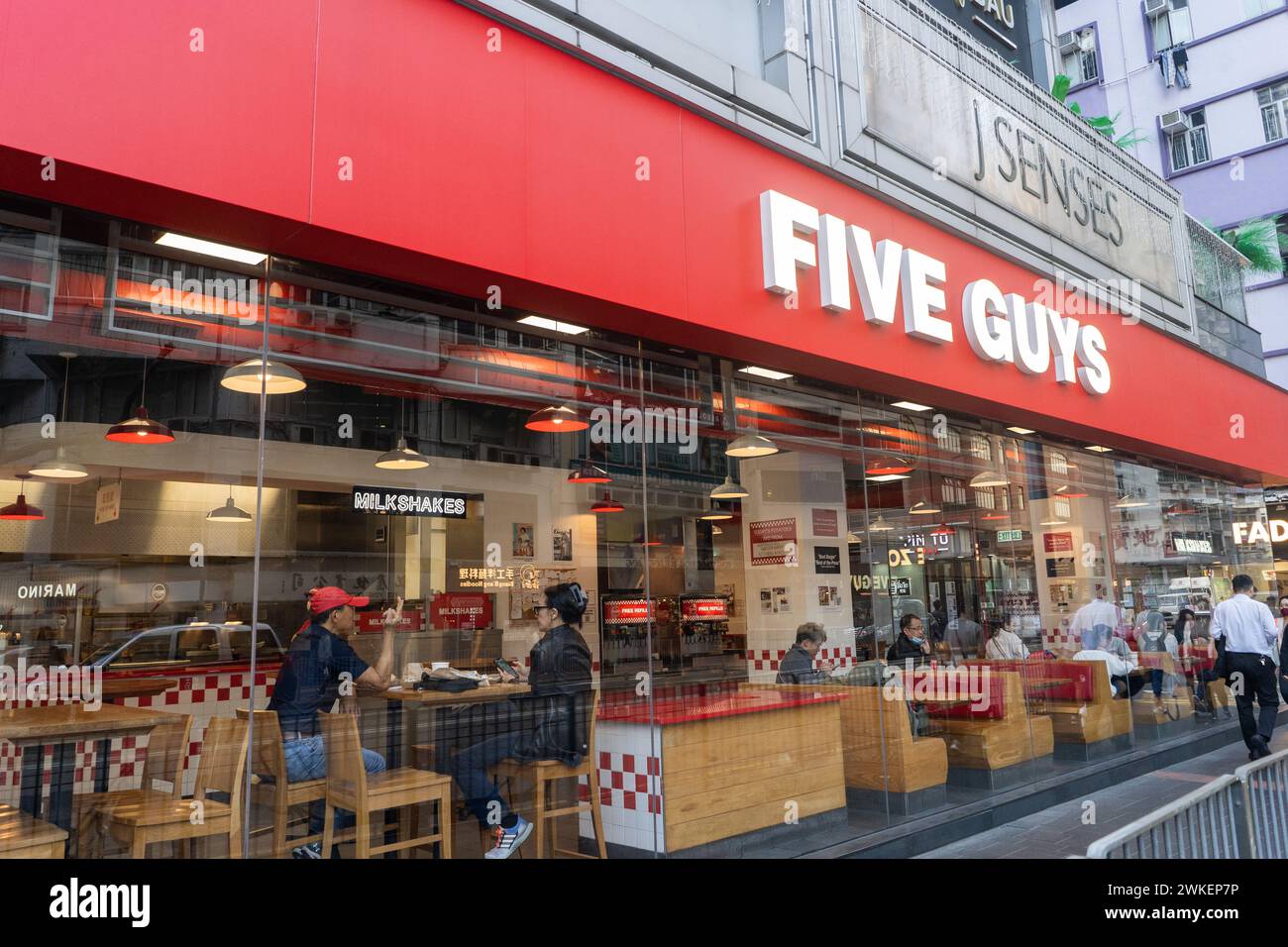 Hong Kong décembre 2023 - Five Guys Fast Food Banque D'Images