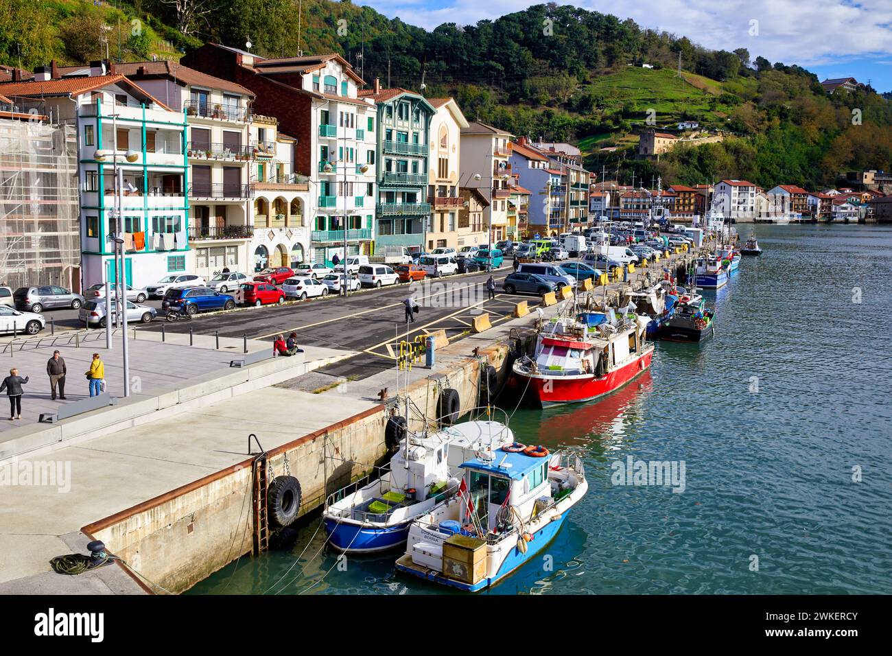 Bateaux de pêche, Trintxerpe, Port de Pasaia, Gipuzkoa , pays Basque, Espagne Banque D'Images