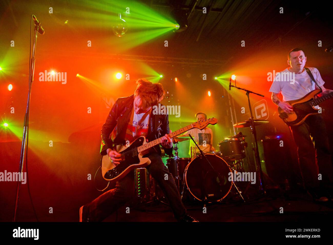 Brighton, Royaume-Uni. 19 février 2024. Le groupe Rock 'The Xcerts' pendant l'événement WAR Child Charity dans le cadre de la semaine des Brits 2024 au Concorde 2, Brighton, Royaume-Uni. Crédit : LFP/Alamy Live News Banque D'Images