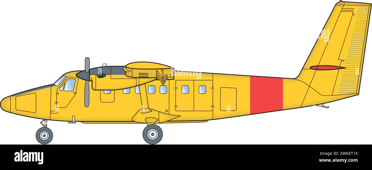 Kanadisches zweimotoriges Buschflugzeug Illustration de Vecteur