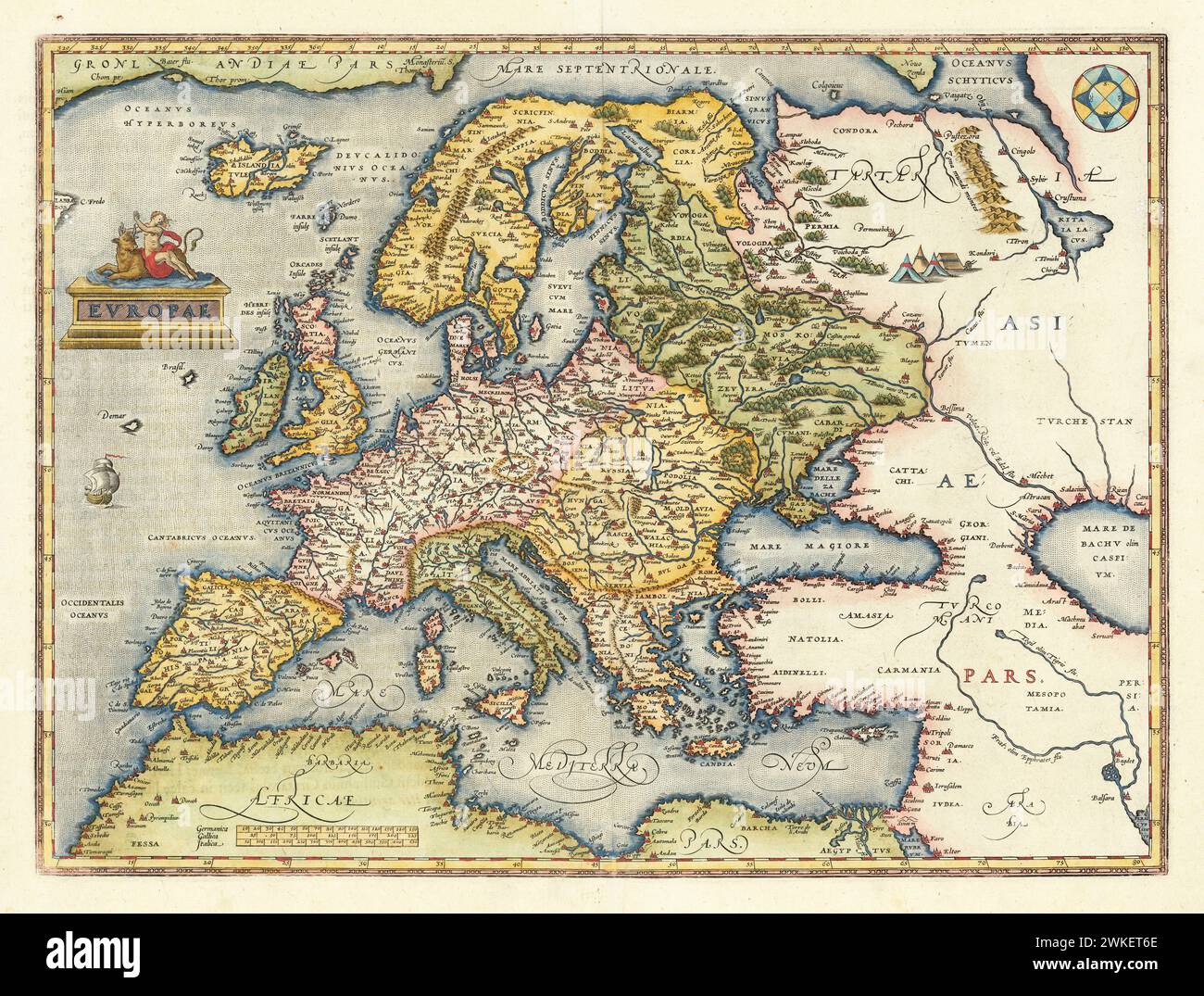 Map europe 16th century Banque de photographies et d’images à haute ...