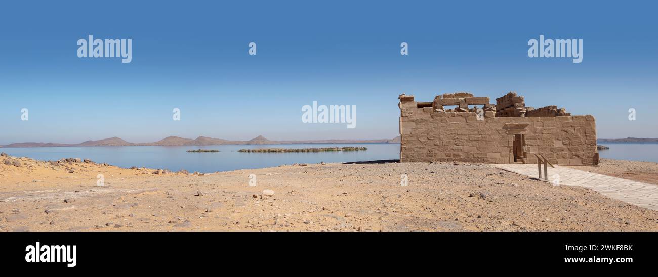 Le temple de Maharraqa sur le lac Nasser, Egypte Banque D'Images