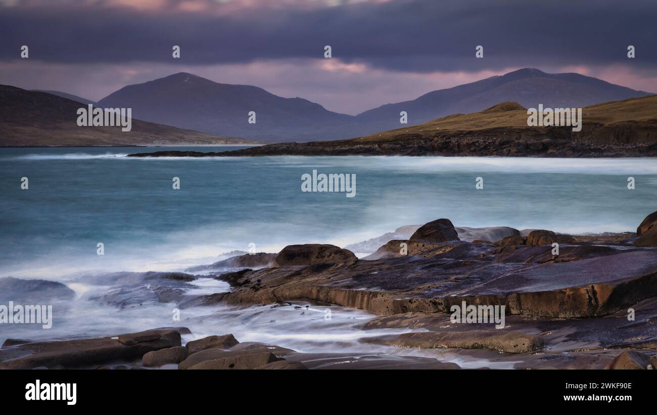 Paysage marin de l'île d'Harris Banque D'Images