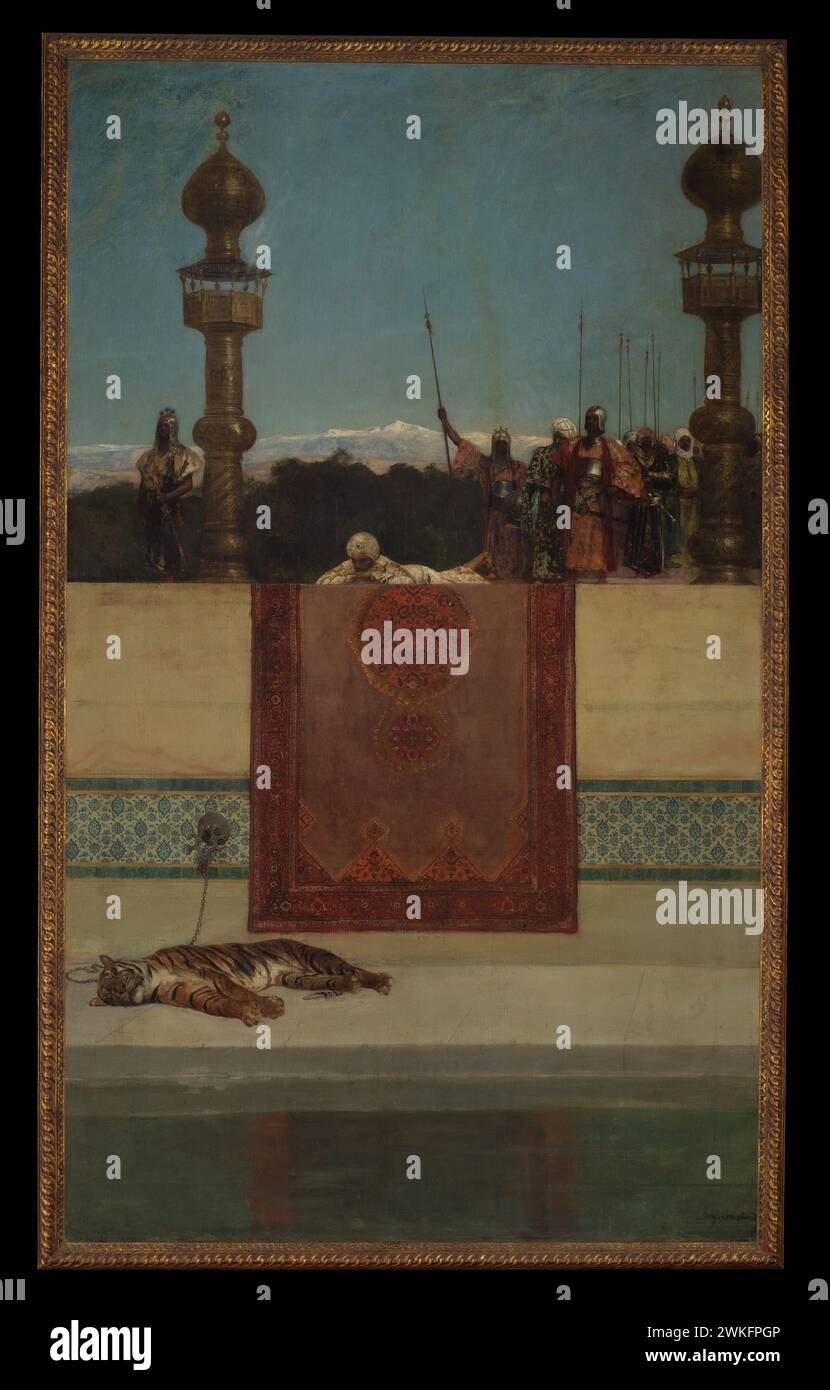 Le tigre du Sultan Benjamin-constant (Jean-Joseph-Benjamin constant) Banque D'Images