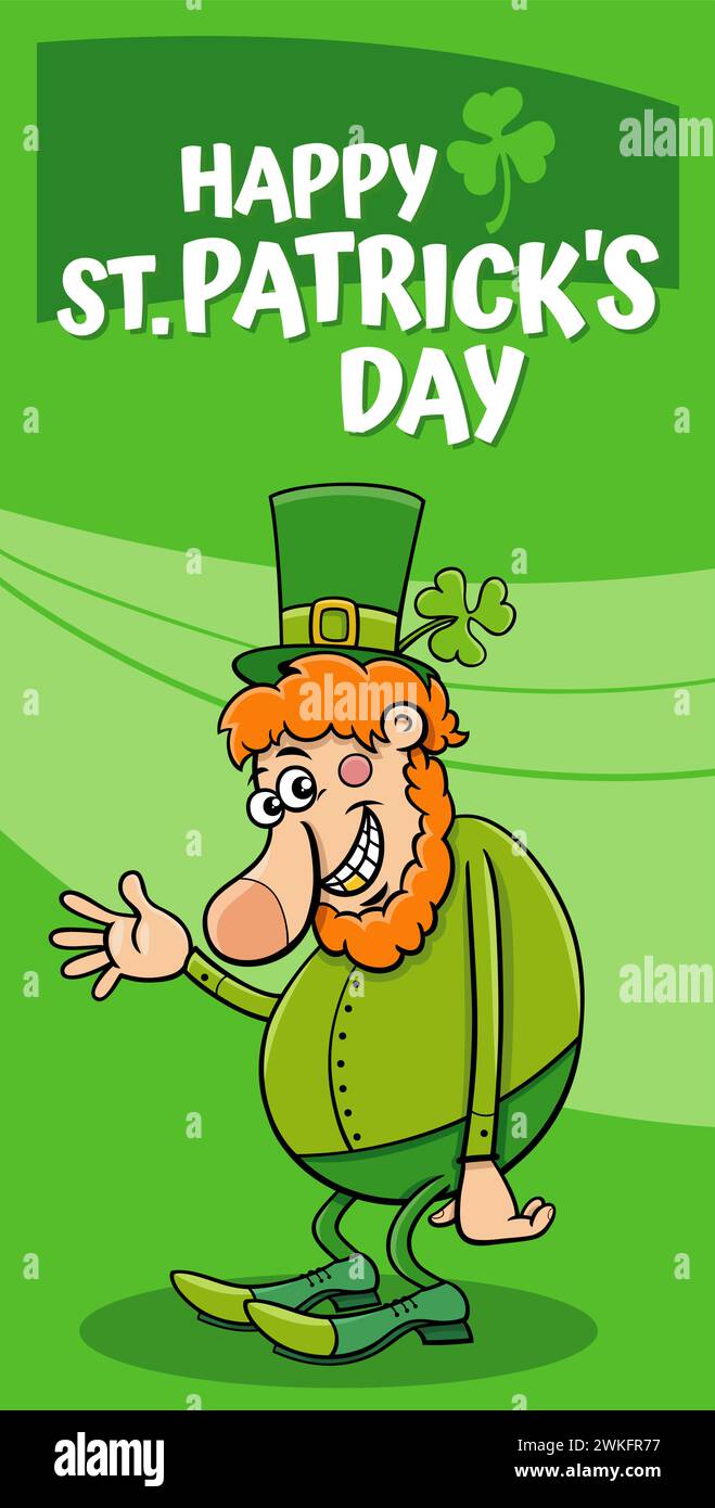 Illustration de la conception de Saint Patrick Day avec le personnage de Leprechaun et le trèfle Illustration de Vecteur