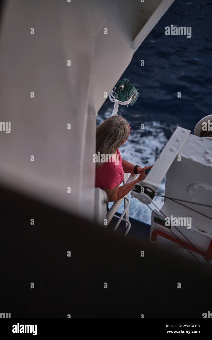 Voyage en ferry de Madère à Porto Santo Banque D'Images