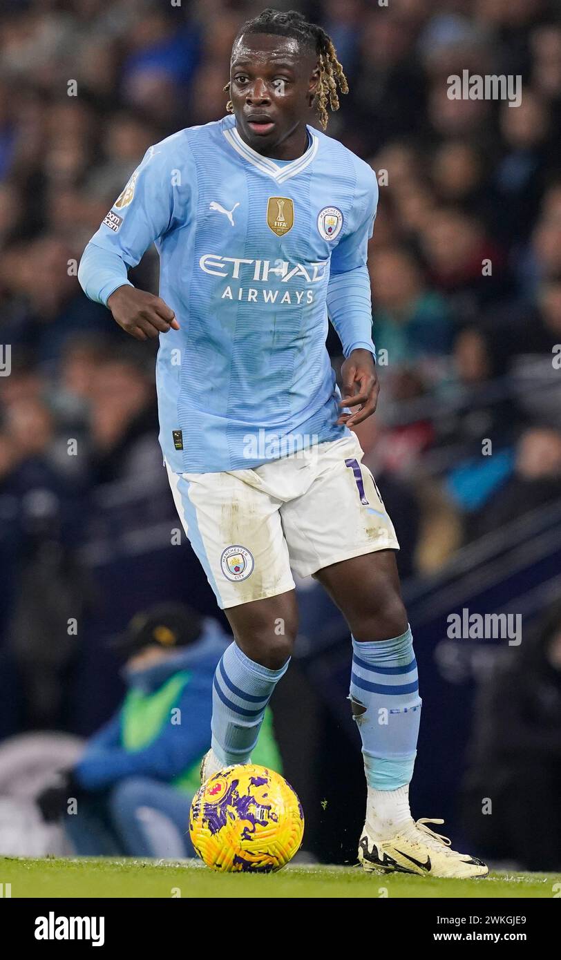 MANCHESTER, ROYAUME-UNI. 20 février 2024. Jeremy Doku de Manchester City lors du match de premier League à l'Etihad Stadium, Manchester. Le crédit photo devrait se lire : Andrew Yates/Sportimage crédit : Sportimage Ltd/Alamy Live News Banque D'Images