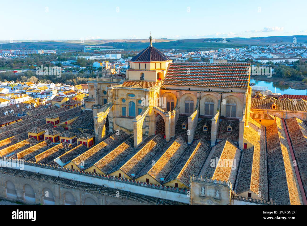 Mosquée Cathédrale de Cordoue vue d'en haut, Andalousie Espagne Banque D'Images