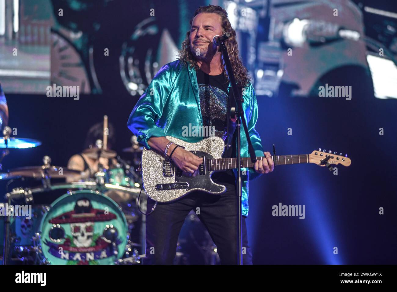 Maná : Fher Olvera (chant). Banque D'Images