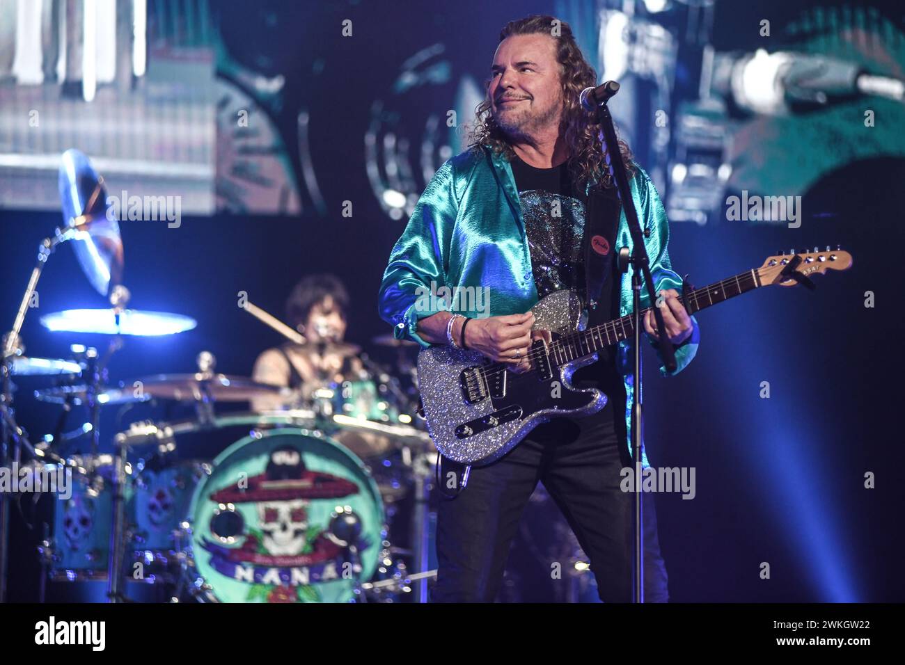 Maná : Fher Olvera (chant). Banque D'Images