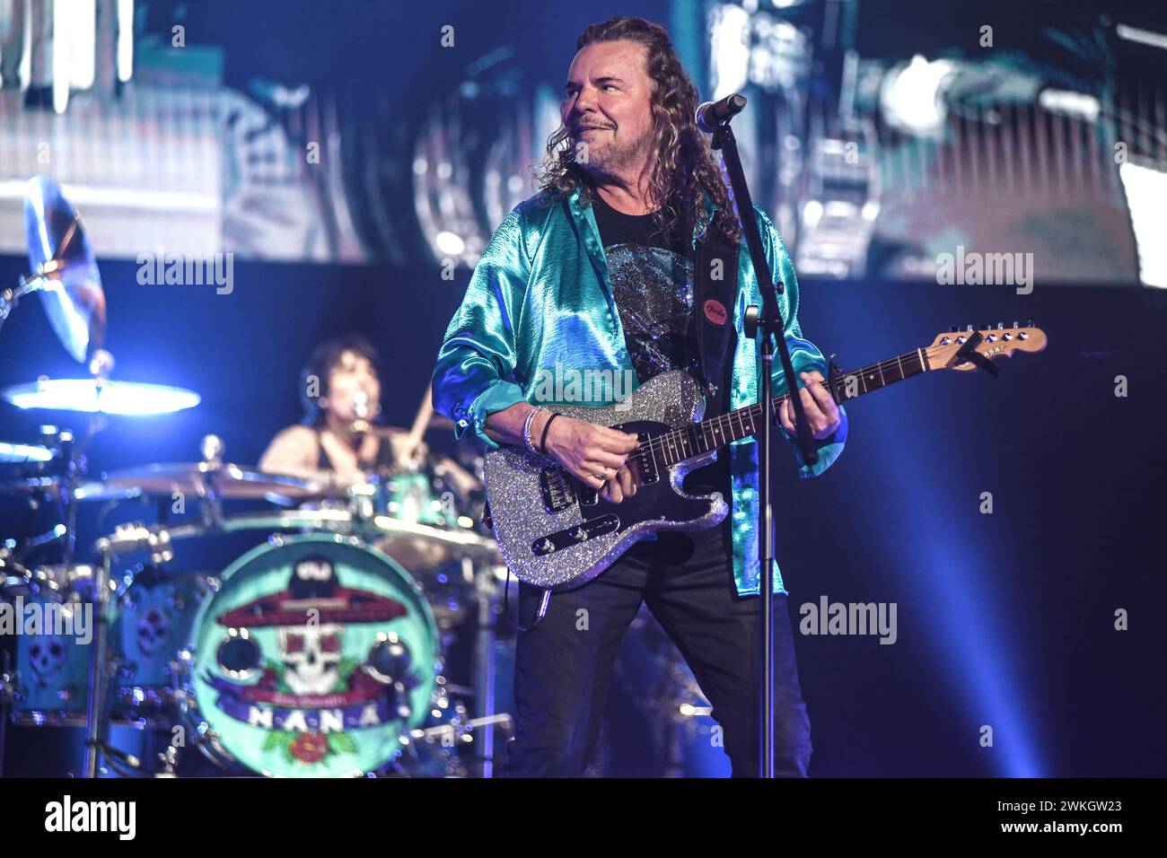 Maná : Fher Olvera (chant). Banque D'Images